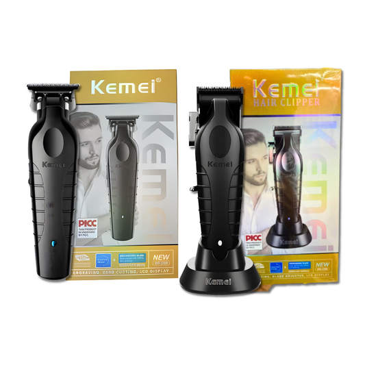 Combo maquina peluquera kemei KM-2296 y maquina patillera Kemei KM-2299