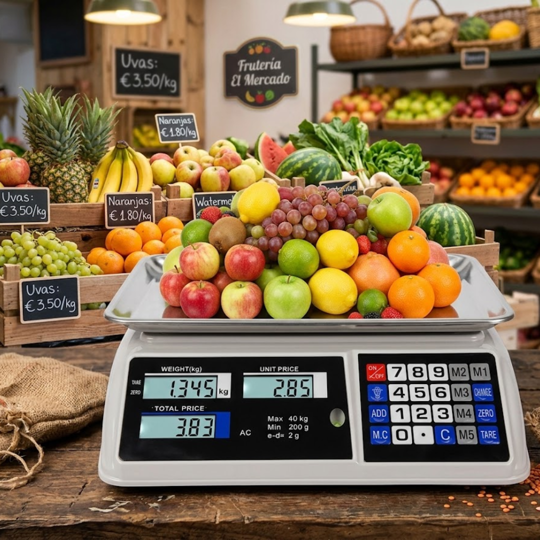 bascula para tienda digital con calculador de precios