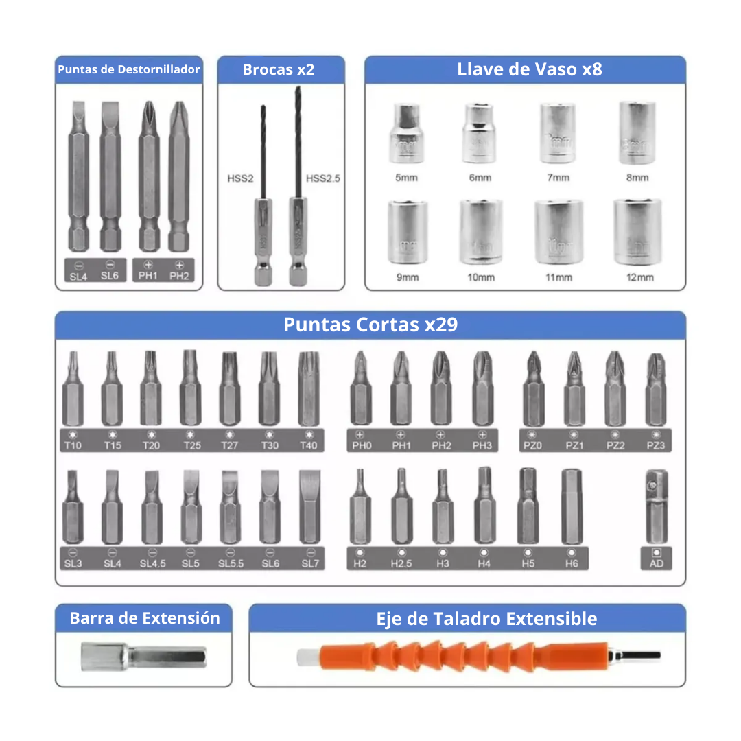 Destornillador electrico recargable