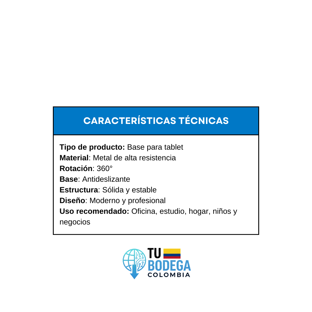 Soporte para tablet metalico L363