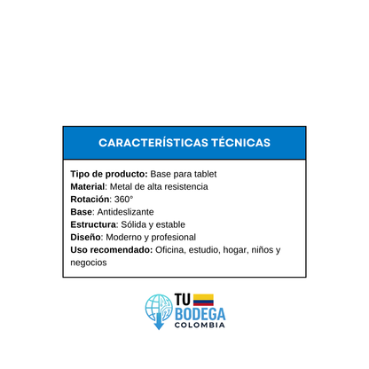 Soporte para tablet metalico L363